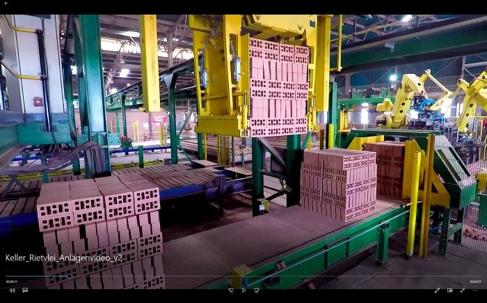 KELLER baut vollautomatische Entlade- und Verpackungsanlage für Corobrik in Südafrika